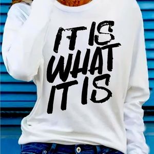 Letter print crew neck T-Shirt